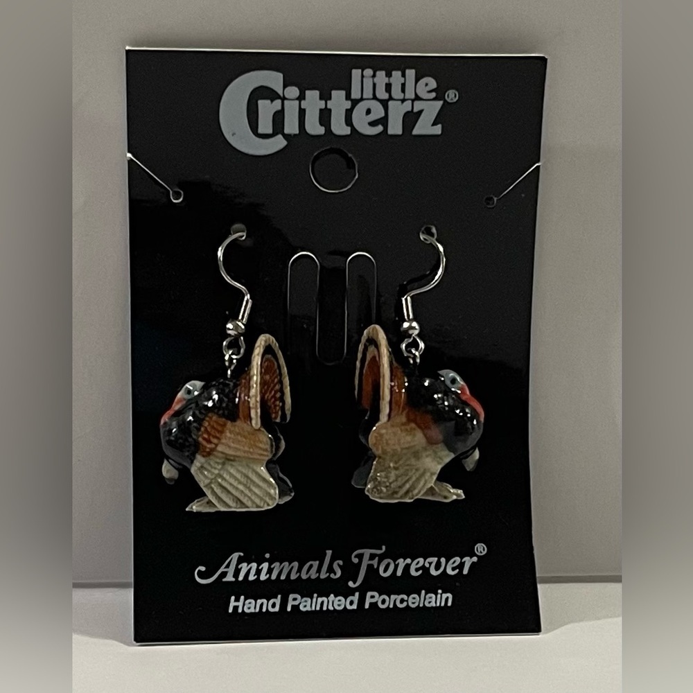NEW Little Critterz Turkey Earrings.